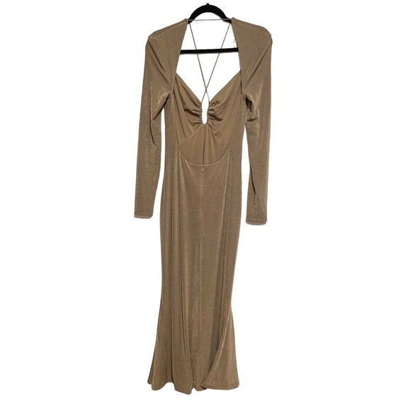 MISHA Engracia Dress in Khaki size 8 - Picture 8 of 10